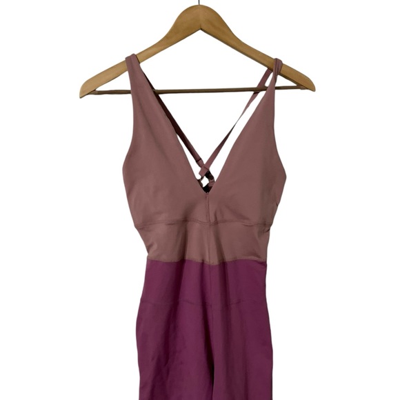 FREE PEOPLE FP MOVEMENT Total Triumph Two Tone One Piece Romper Playsuit Onesie - Picture 5 of 9